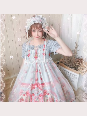 Souffle Song Strawberry Rabbit Lolita Dress 4pc outfit (SS931)